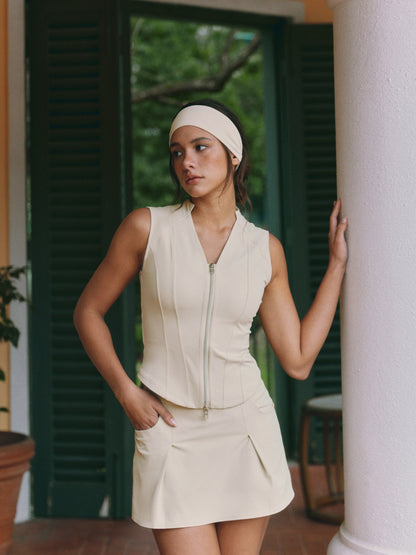 Zip-up Sleeveless Athletic Vest