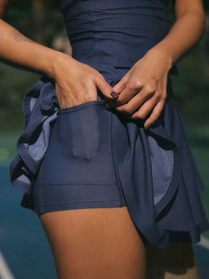 Sporting half-length skirt tennis short skirt