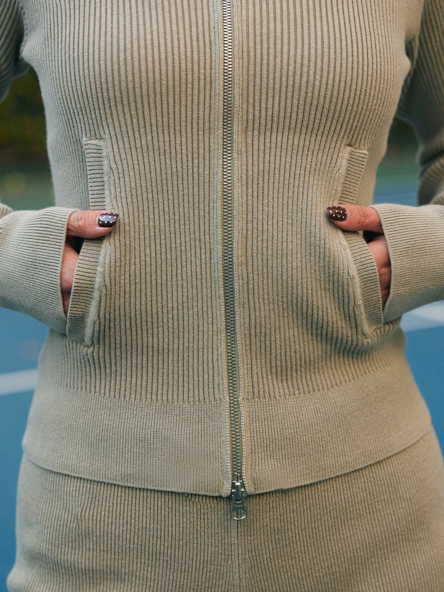 Hooded Zipper Long-Sleeve Jacket