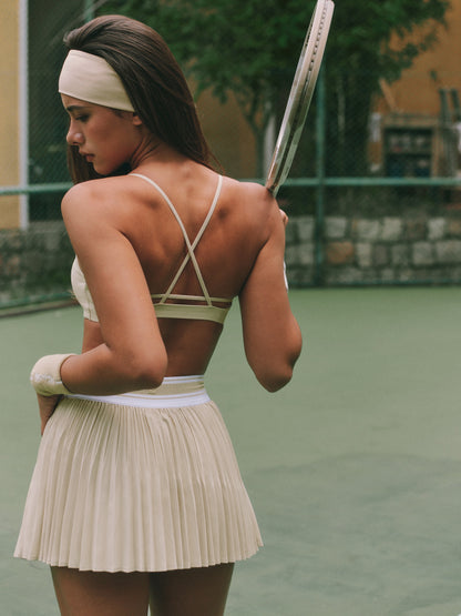 Open-back tennis sports bra