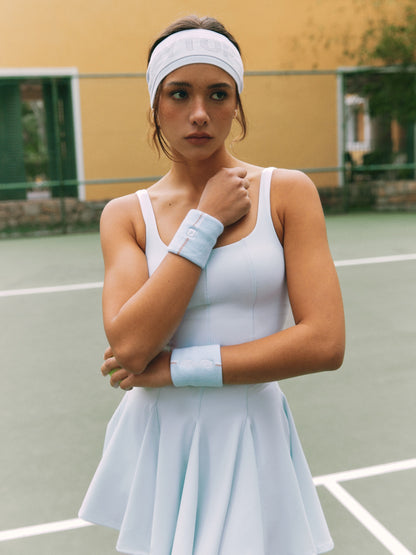 High-elasticity open-back tennis active dress