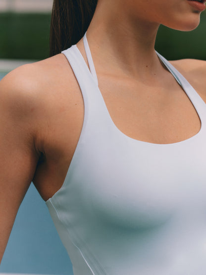 Halter neck workout tank top