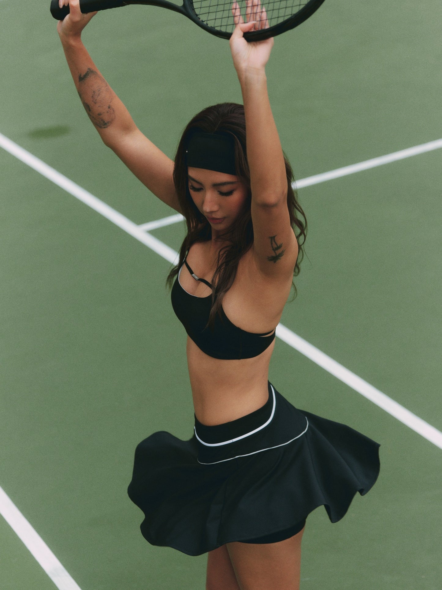 Fitness pleated skirt