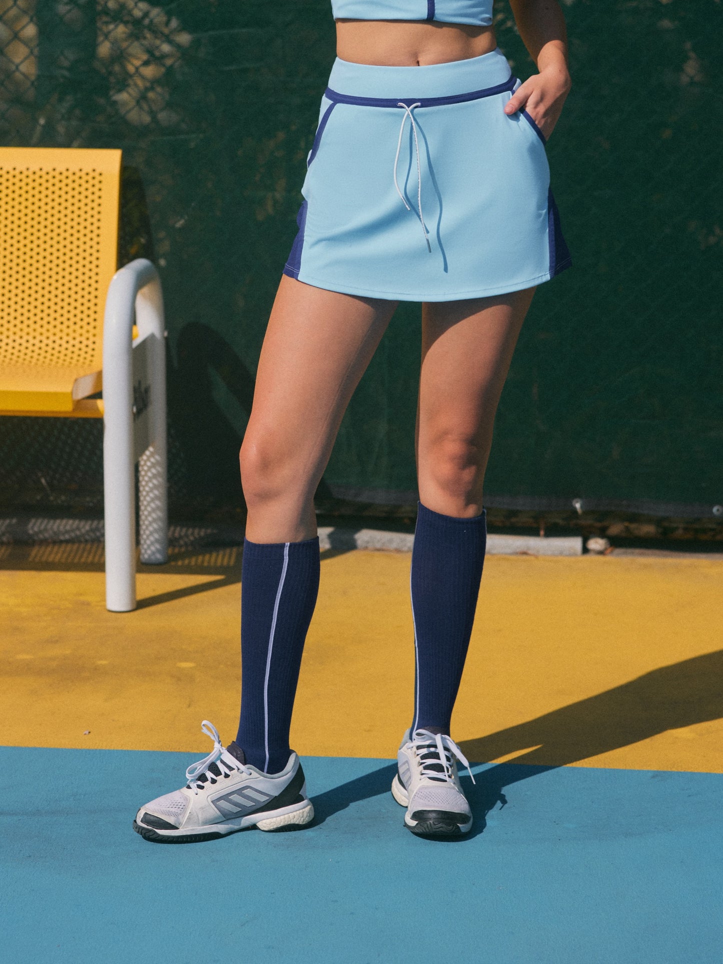 Color-Blocked Sports Skirt