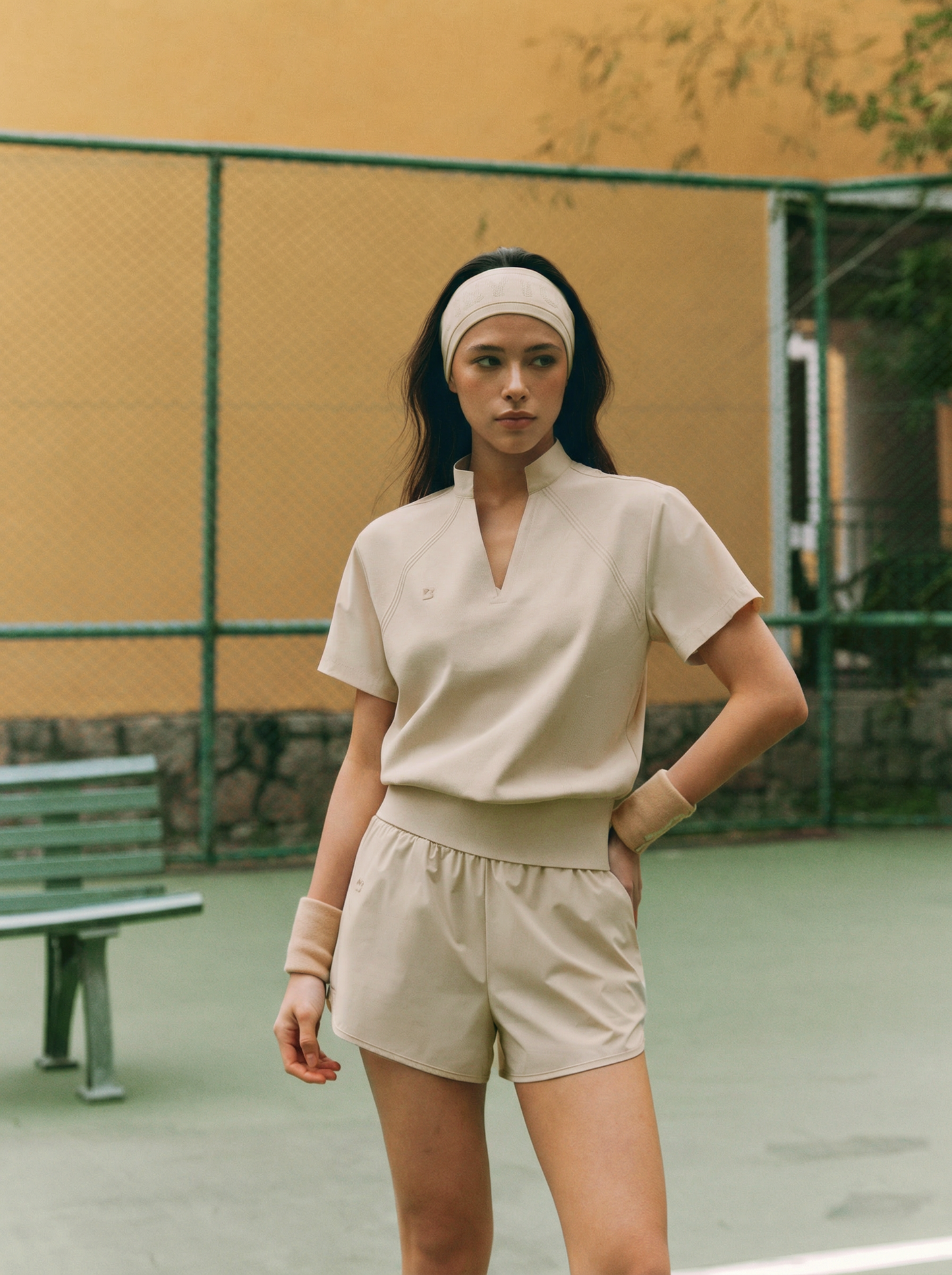 Relaxed-fit stretch athletic shorts